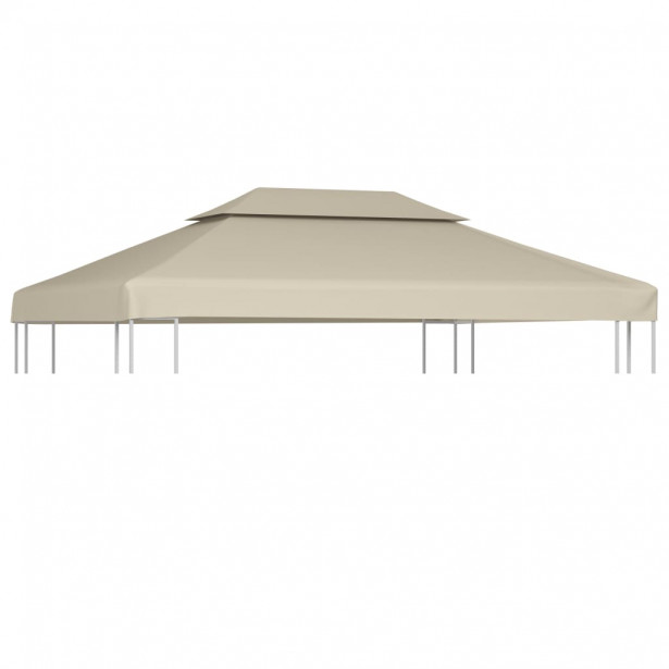 Paviljongin kangaskatto, 310g/m², beige, 3x4m