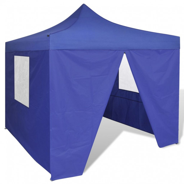 Pop-up teltta kokoontaitettava, seinillä, 3x3m, sininen