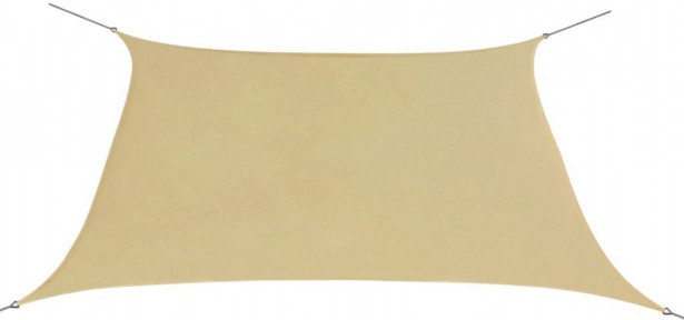 Aurinkopurje Oxford-kangas, neliö, 3,6x3,6 m beige