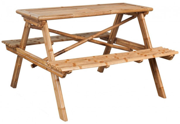 Piknikpöytä, 120x120x78 cm, bambu