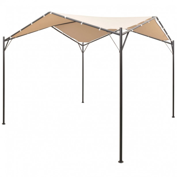 Puutarhakatos/paviljonki 3x3, teräs, kulmikas, beige