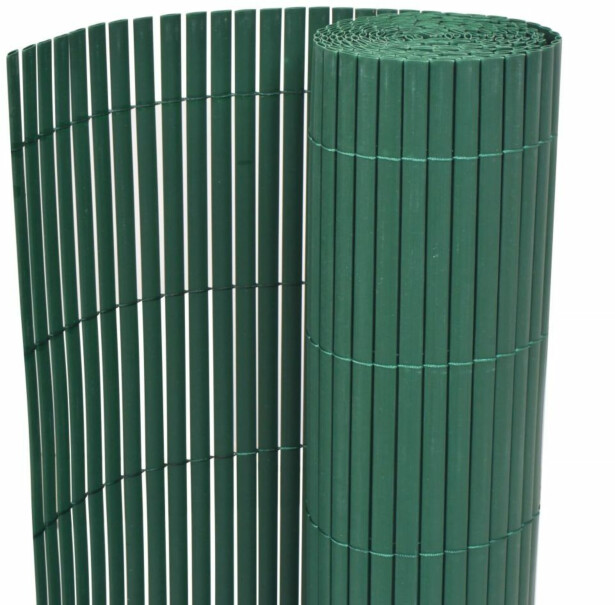 Kaksipuolinen puutarha-aita, PVC, 150x300cm, vihreä