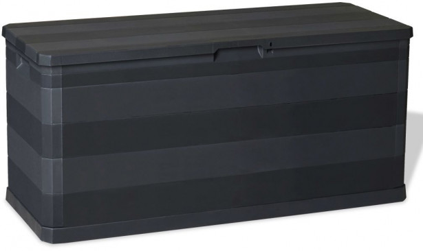 Puutarhan säilytyslaatikko, 117x45x56 cm, musta