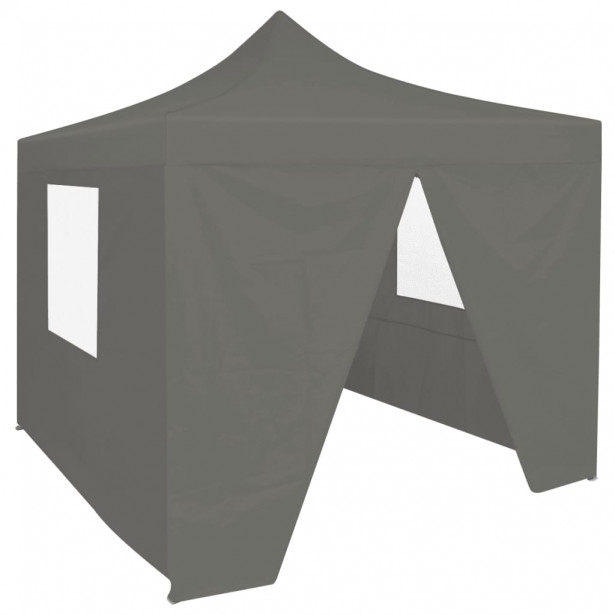Pop-up teltta kokoontaitettava, seinillä, 3x3m antrasiitti