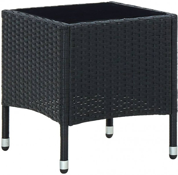 Puutarhapöytä musta 40x40x45 cm polyrottinki_1