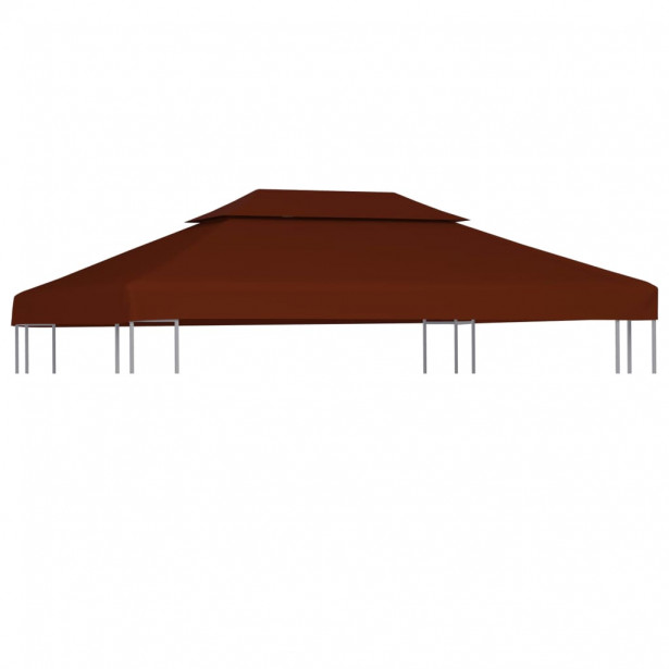 Paviljongin katto, kaksikerroksinen, 310g/m², 4x3m, terrakotta