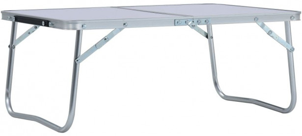 Retkipöytä 60x40cm, alumiini, valkoinen