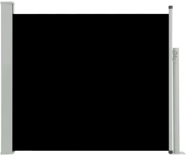 Sisäänvedettävä terassin sivumarkiisi, 100x300 cm, musta