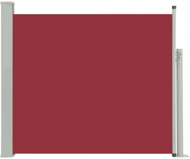 Sisäänvedettävä terassin sivumarkiisi, 100x300 cm, punainen