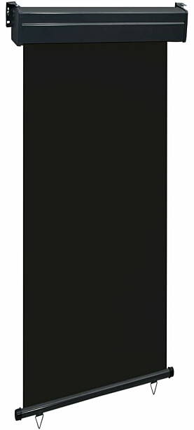 Parvekkeen sivumarkiisi, 100x250 cm, musta