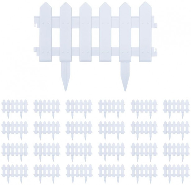 Nurmikonreunukset, 25kpl, 10m, valkoinen