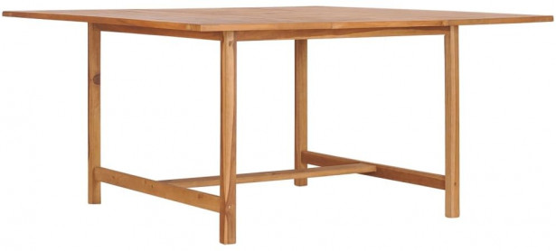 Puutarhapöytä neliö, 150x150x76 cm, täysi tiikki