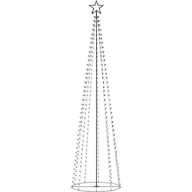 Kartiojoulukuusi, 400 lämpimän valkoista LED-valoa, 100x360cm