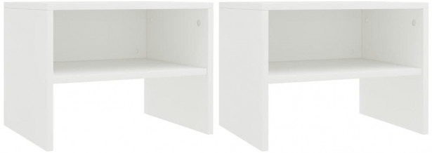 Yöpöydät 2kpl valkoinen 40x30x30 cm lastulevy_1