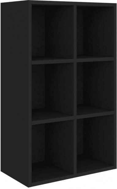 Kirjahylly/senkki musta, 66x30x978 cm