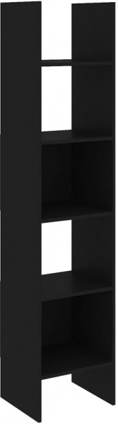 Kirjahylly, musta 40x35x180 cm, lastulevy