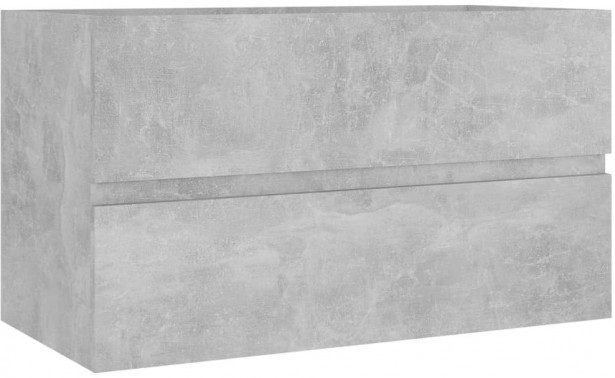 Allaskaappi, betoninharmaa, 80x38,5x45 cm, lastulevy