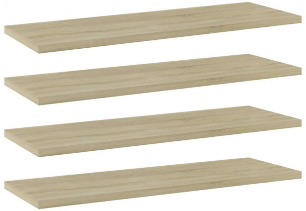 Kirjahyllytasot 4 kpl sonoma tammi 60x20x1,5 cm lastulevy_1