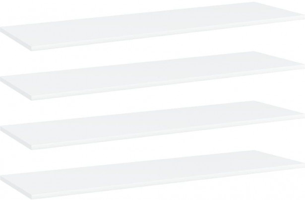 Kirjahyllytasot 4 kpl valkoinen 100x30x1,5 cm lastulevy_1