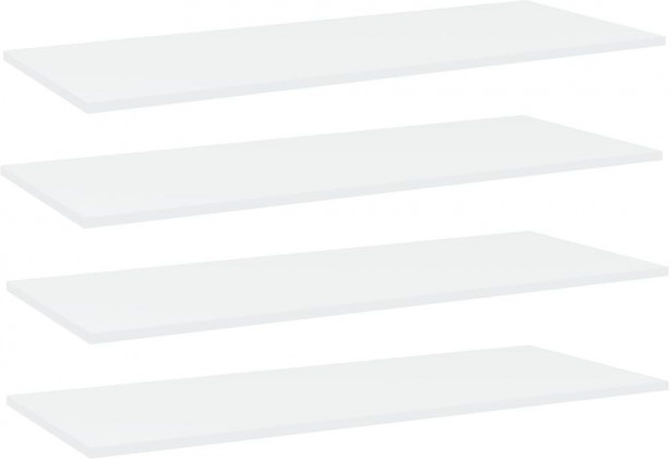 Kirjahyllytasot 4 kpl valkoinen 100x40x1,5 cm lastulevy_1