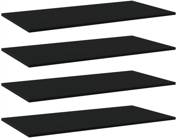 Kirjahyllytasot 4 kpl musta 100x50x1,5 cm lastulevy_1