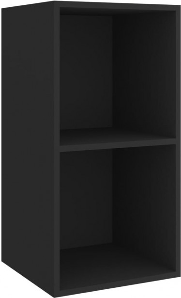 Seinäkiinnitettävä TV-taso, musta, 37x37x72 cm, lastulevy