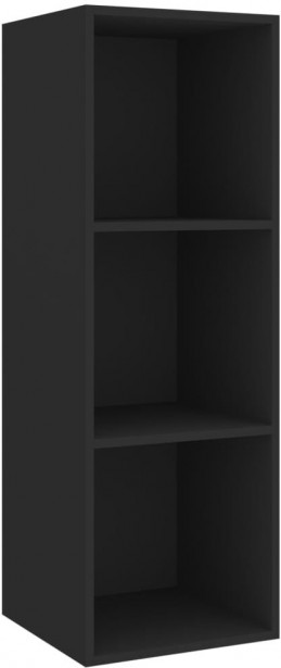 Seinäkiinnitettävä TV-taso, musta, 37x37x107 cm, lastulevy