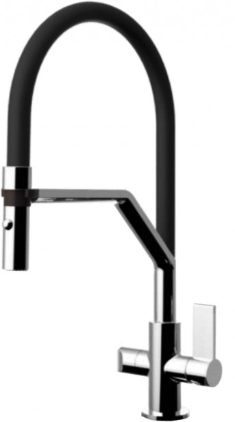 Keittiöhana Franke HS Neptune Swivel Spout Semi-Pro, taittuvalla juoksuputkella, APK-liitännällä, kromi