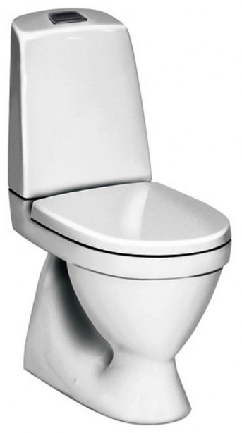 WC-istuin Nautic 1500 Hygienic Flush, kaksoishuuhtelu 4/2,5l, S-lukko, avoin huuhtelukaulus, soft closing kansi