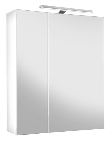 LED-valaistu peilikaappi Nordic³ A479, 600mm, kiiltävä valkoinen