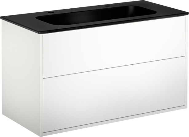 Allaskaappi Ebony-altaalla Gustavsberg Artic, 1000x465 mm, 2 hanareikää, valkoinen