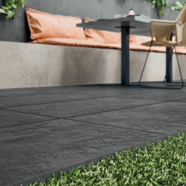 Lattialaatta Marca Corona Street 30x60cm, tummanharmaa
