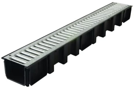 Maakouru ritilällä Gop A-15, 1000x135 mm, musta