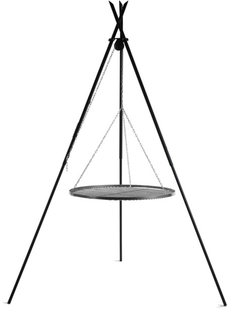 Kolmijalkagrilli Gop CookKing, Ø60cm, korkeus 210 cm, raakateräs
