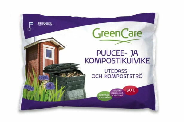 Puucee- ja kompostikuivike GreenCare, 75 säkkiä x 50 litraa/lava, 3750 litraa
