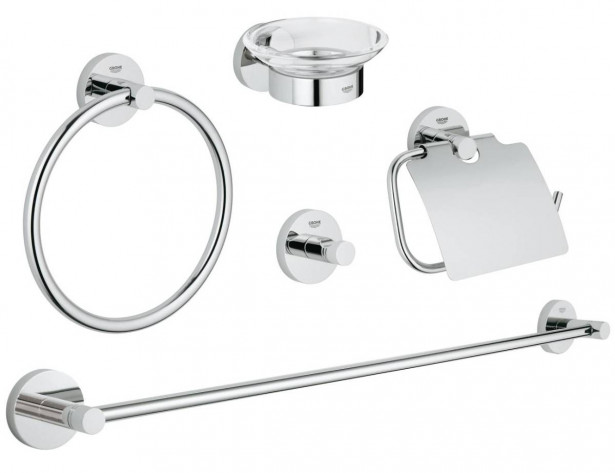 Kylpyhuonetarvikesetti Grohe Essentials, 5 osaa