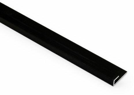 Laminaattilevyn päätylista Grip alumiini 650mm musta