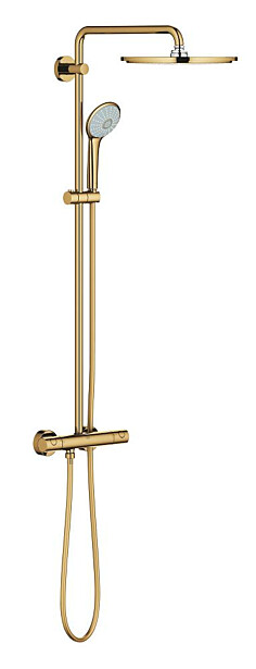 Sadesuihkusetti Grohe Euphoria System 310, termostaattihanalla, hierova suihku, ⌀310mm, kiiltävä kulta, Verkkokaupan poistotuote