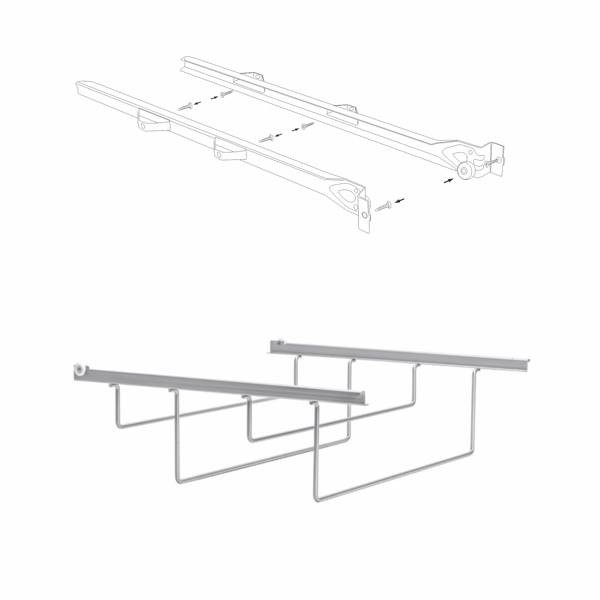 Ulosvedettävä korkokenkäteline Norscan Roller, M60, harmaa