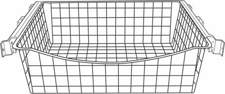 Ulosvedettävä lankakori Norscan Roller, M40, 500x150mm, antrasiitti