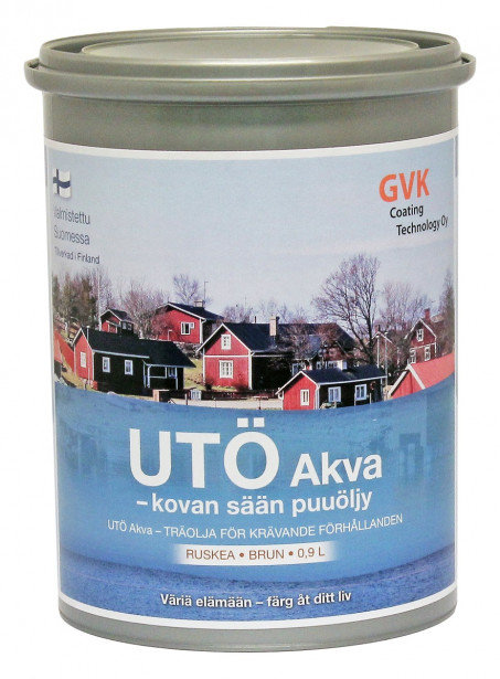 Puuöljy GVK Utö Akva, 0,9L, ruskea