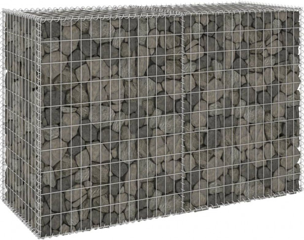 Gabion kivikori kansilla galvanoitu teräs 150x60x100 cm