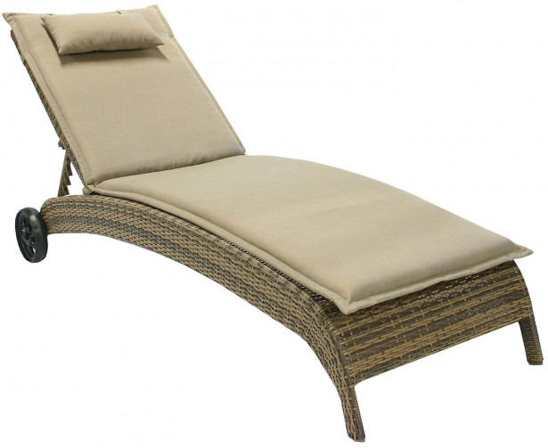 Aurinkotuoli Home4you Wicker, ruskea/beige