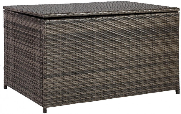 Säilytyslaatikko Home4you Wicker, 122x52x62cm, polyrottinki, tummanruskea