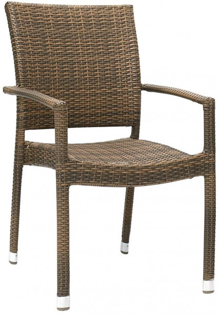 Tuoli Home4you Wicker-3, ruskea/beige