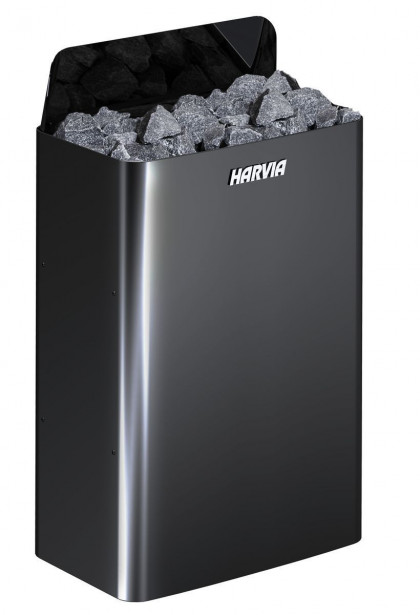 Sähkökiuas Harvia The Wall SW80E Black Steel, 9kW, 8-14m³, erillinen ohjaus