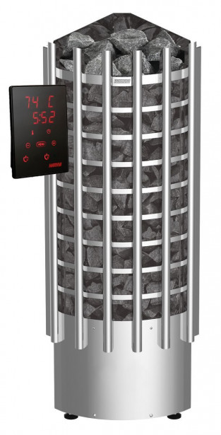 Sähkökiuas Harvia Glow Corner TRC70XE Steel, 7kW, 6-10m³, erillinen ohjaus