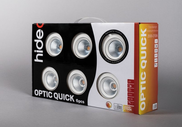 LED-alasvalosarja Hide-a-lite Optic Quick ISO, 6-pack, Tune, valkoinen