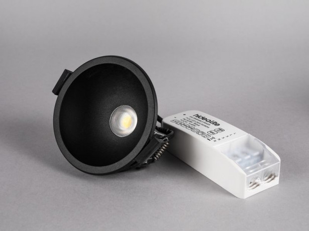 LED-alasvalo Hide-a-lite Globe G2 Recessed, 2700K, musta