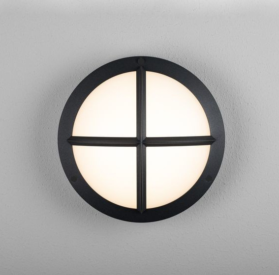 LED-ulkoseinävalaisin Hide-a-lite Moon Public Cross I IK10, antrasiitti